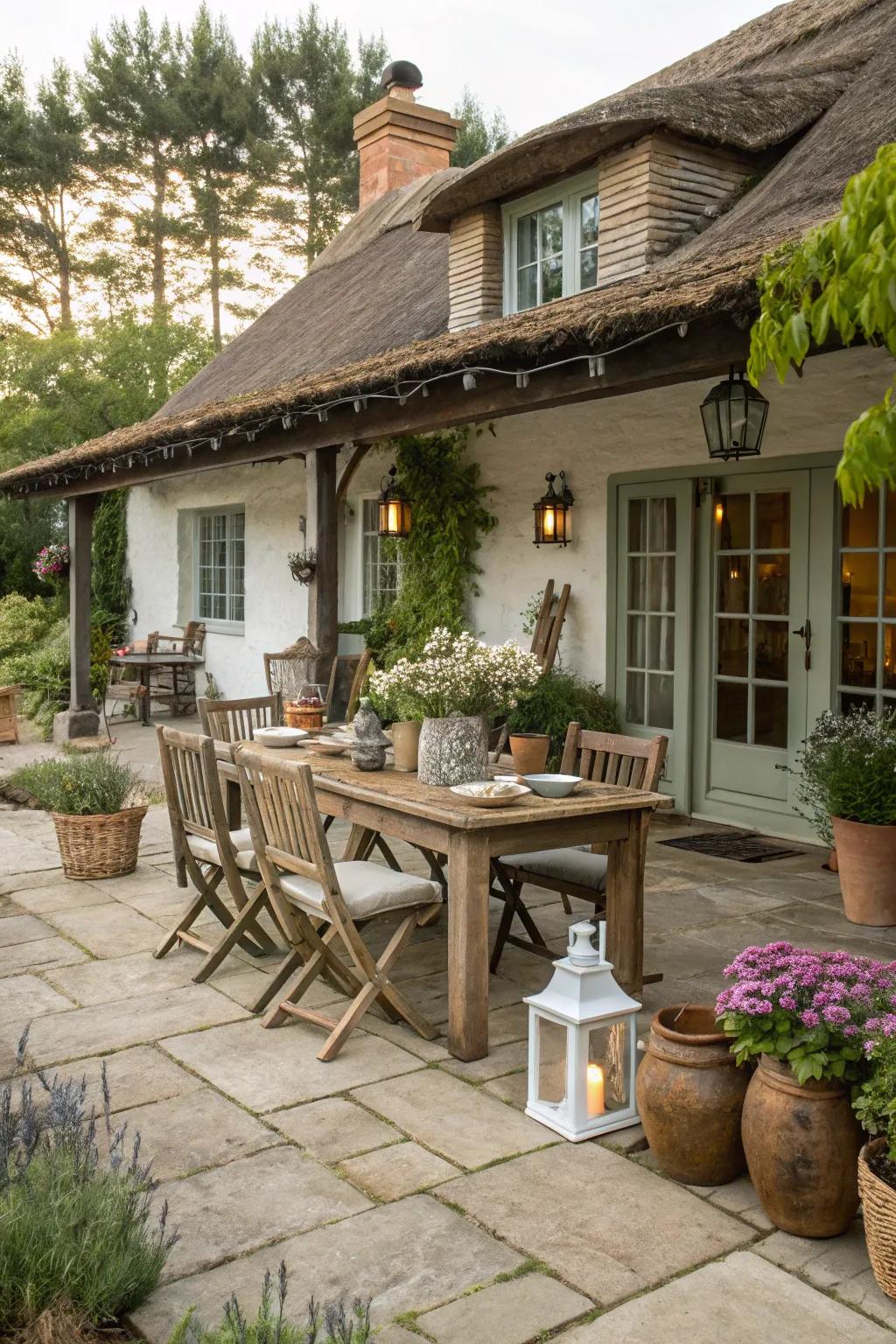 Ranch house charm conveys rustic refinement outdoors.