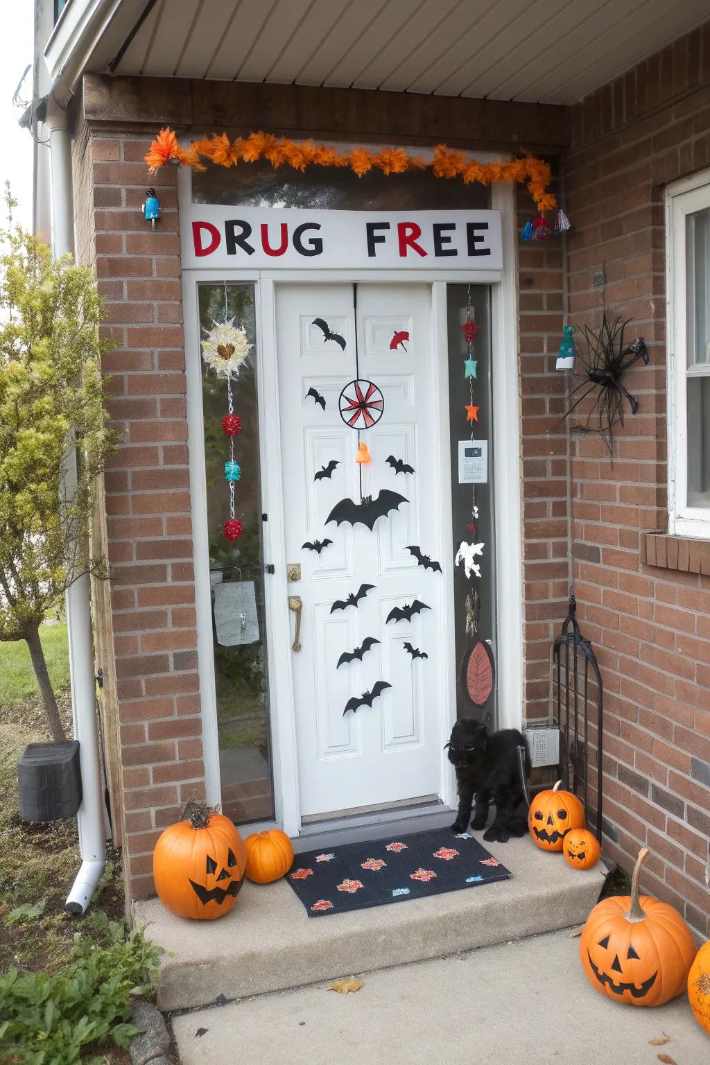 Craft a memorable Halloween entrance that provides an essential message.
