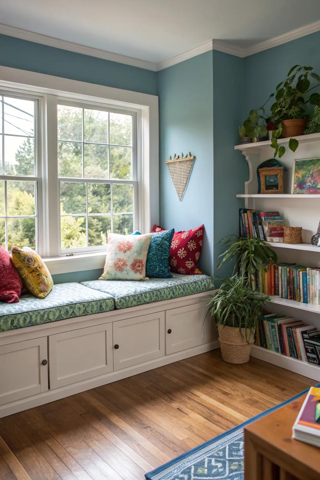 Design welcoming spaces with personal touches like window seats.
