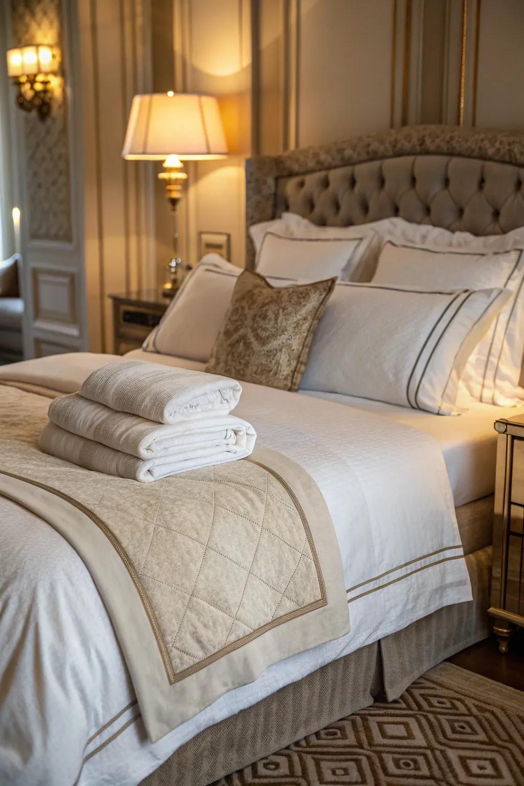 Transform your bed into a luxurious retreat.