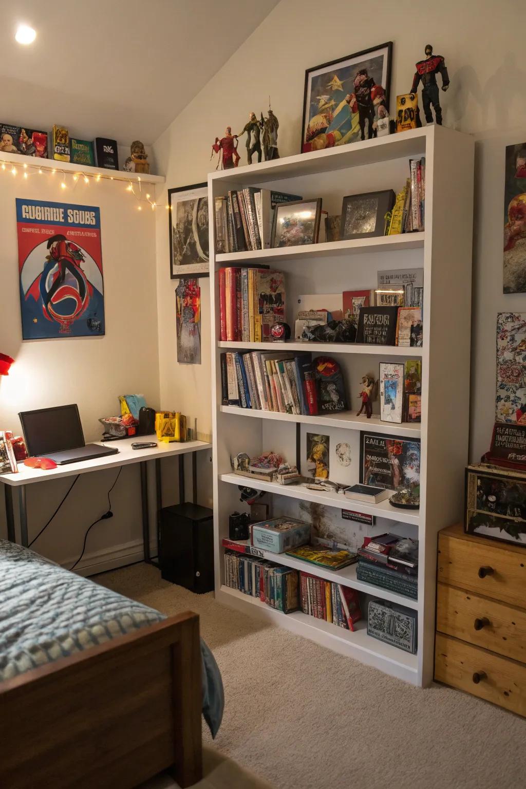 Display racks establish a personalized and proud space.