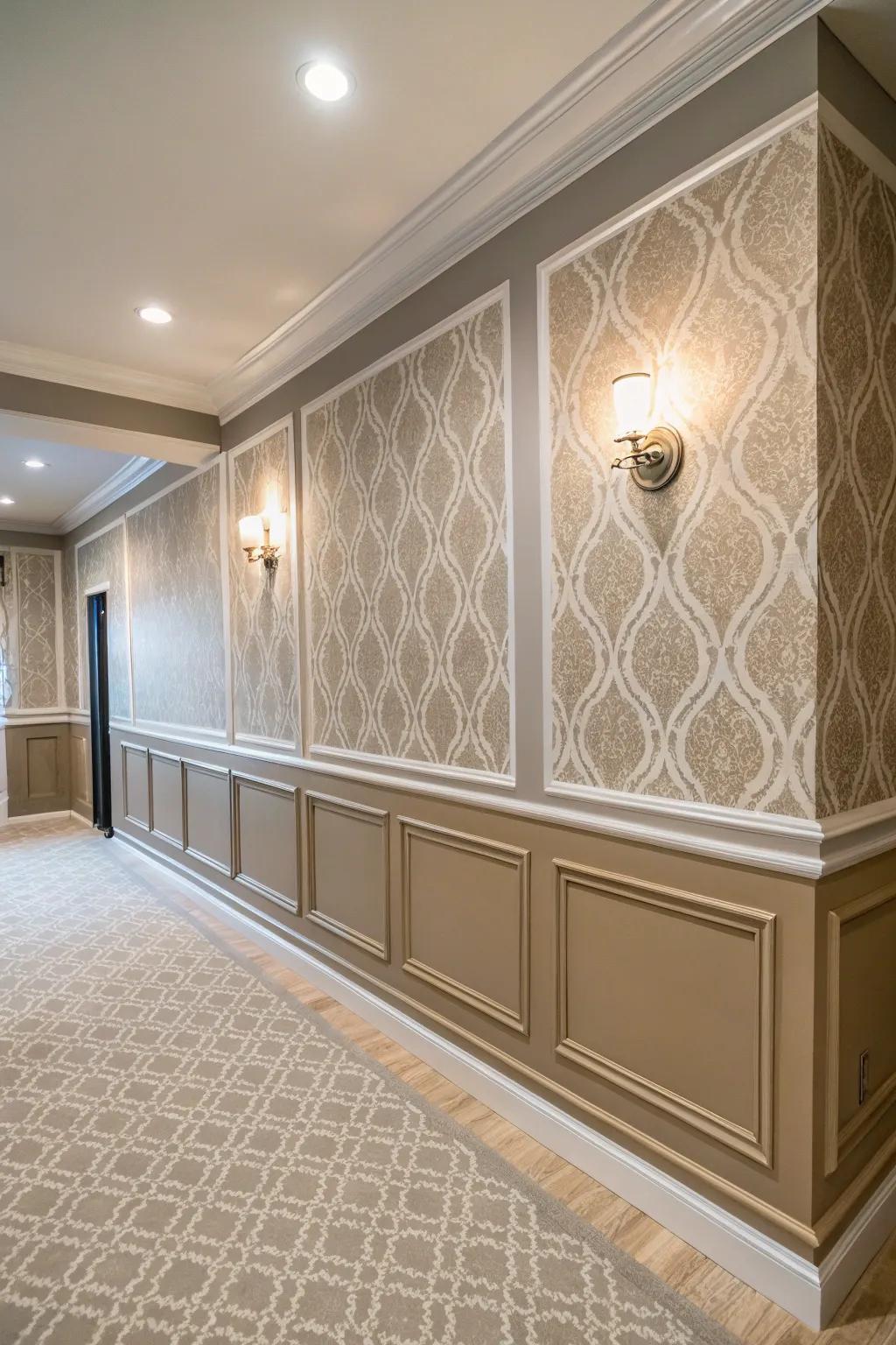 A space showcasing an accent wall, offering depth and appeal.