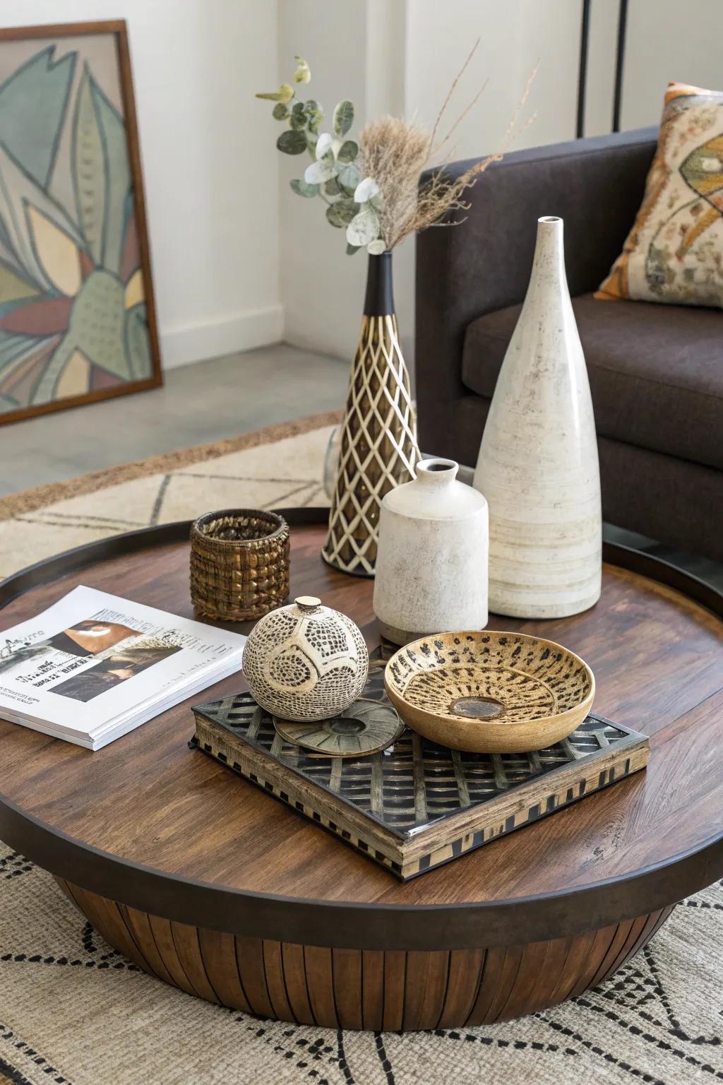 Unconventional shapes add a surprising element.