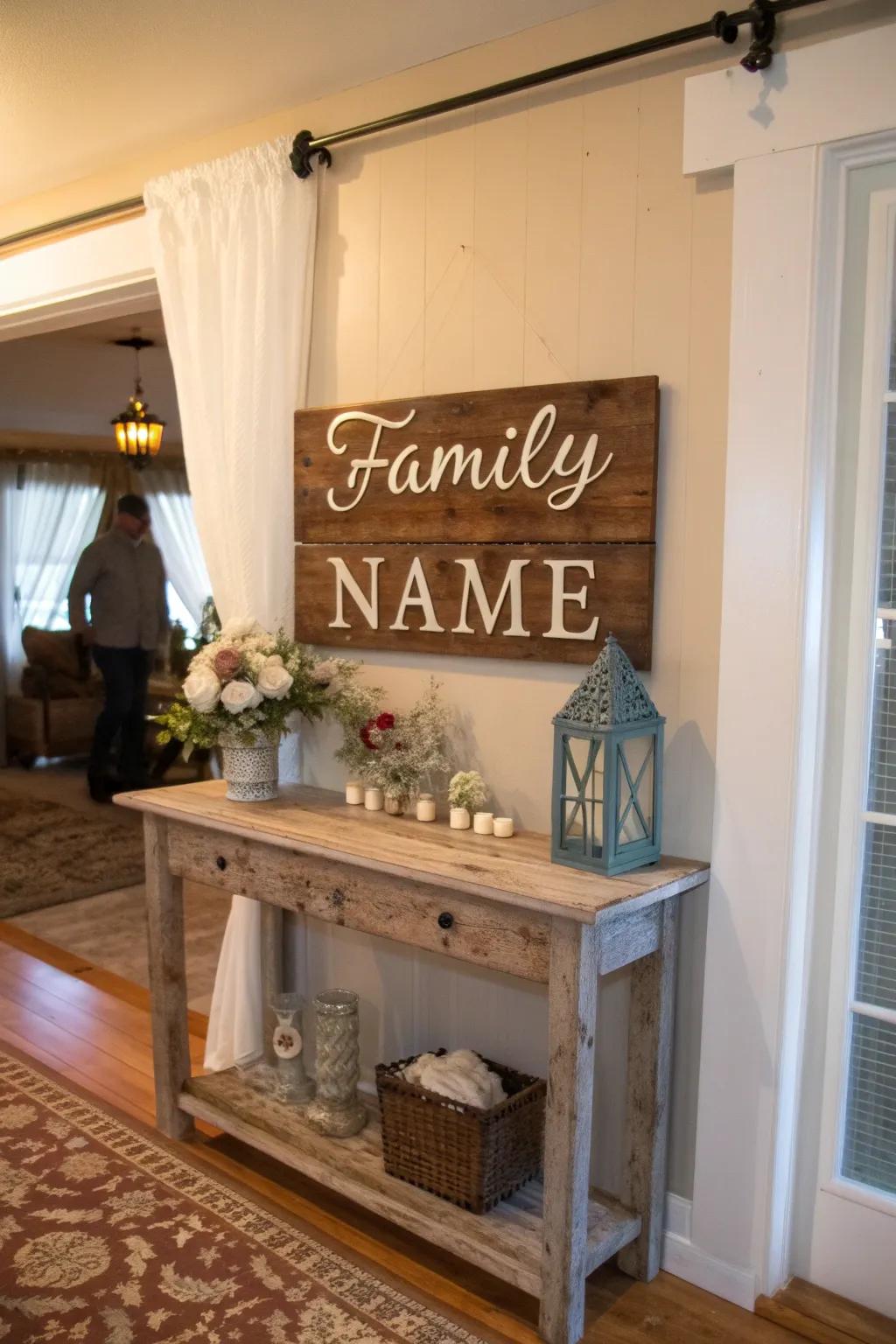 Lumber signs personalize your countryside space.
