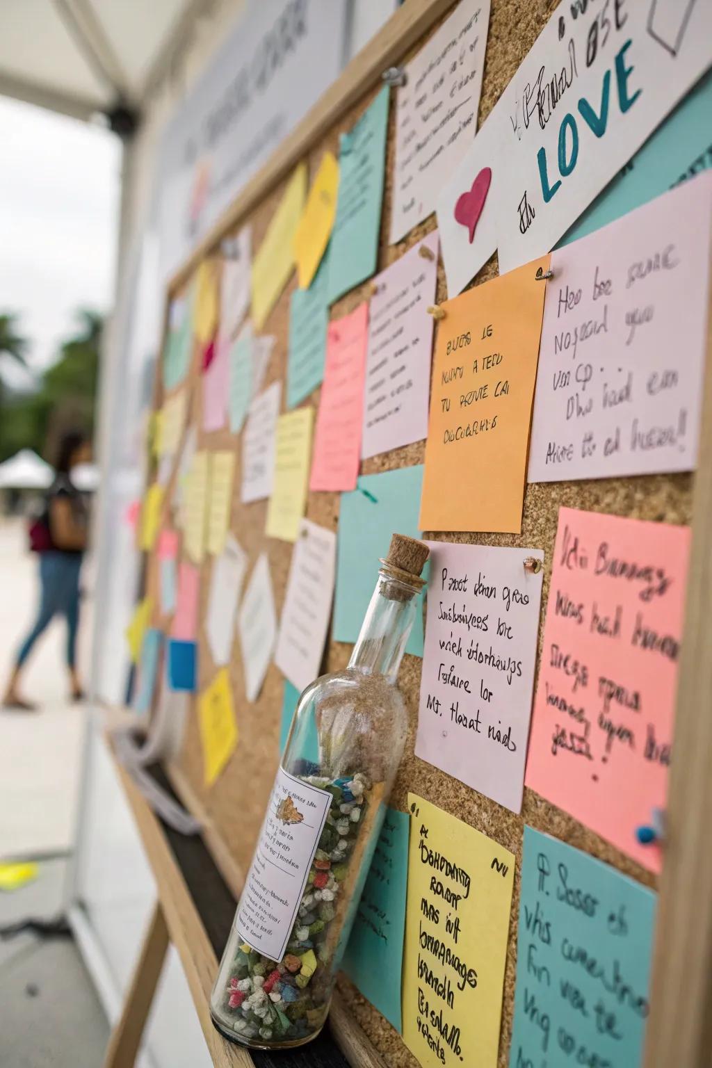 Send a message with an inventive twist using a bottle motif.