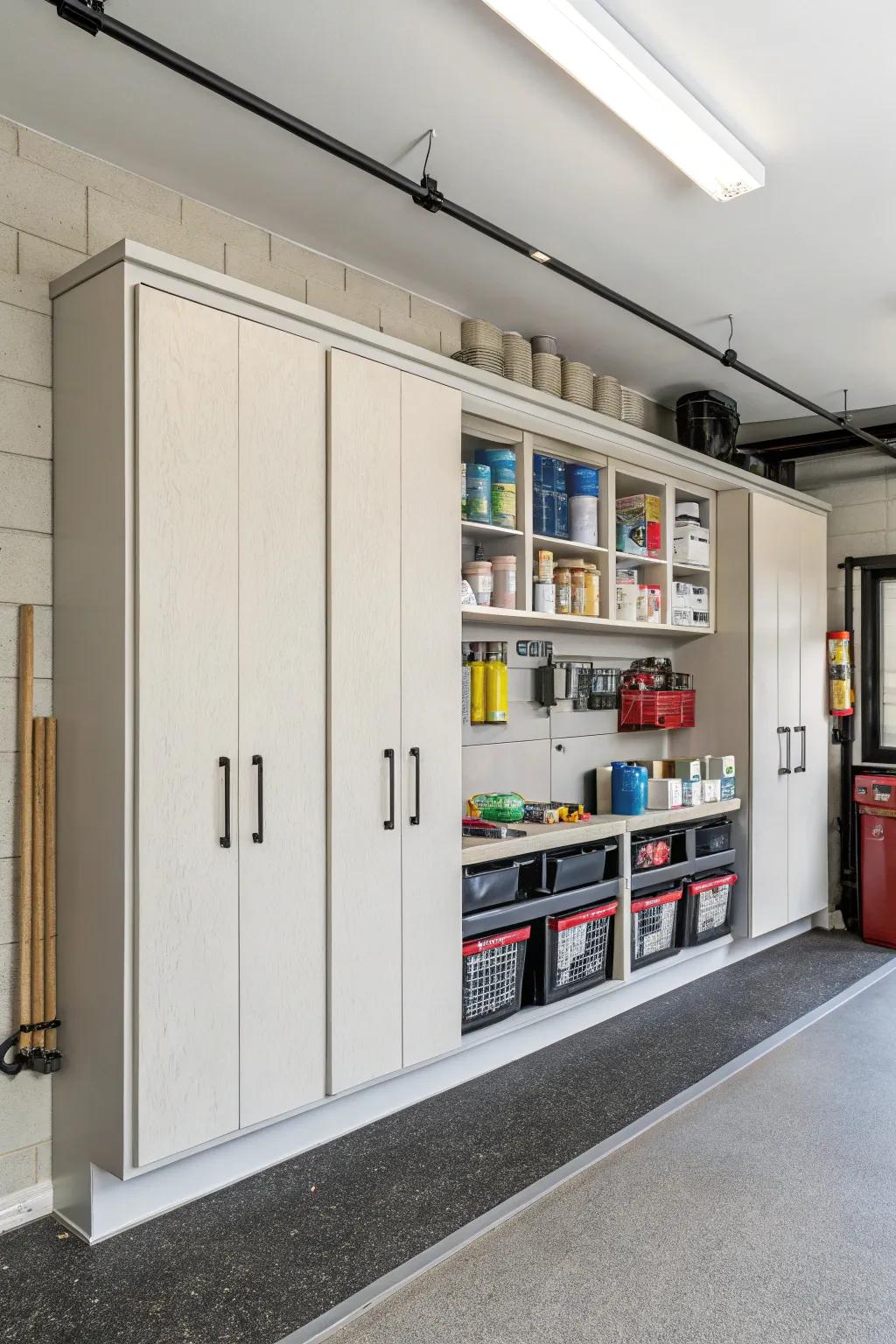 Custom cabinets providing sleek and organized storage.