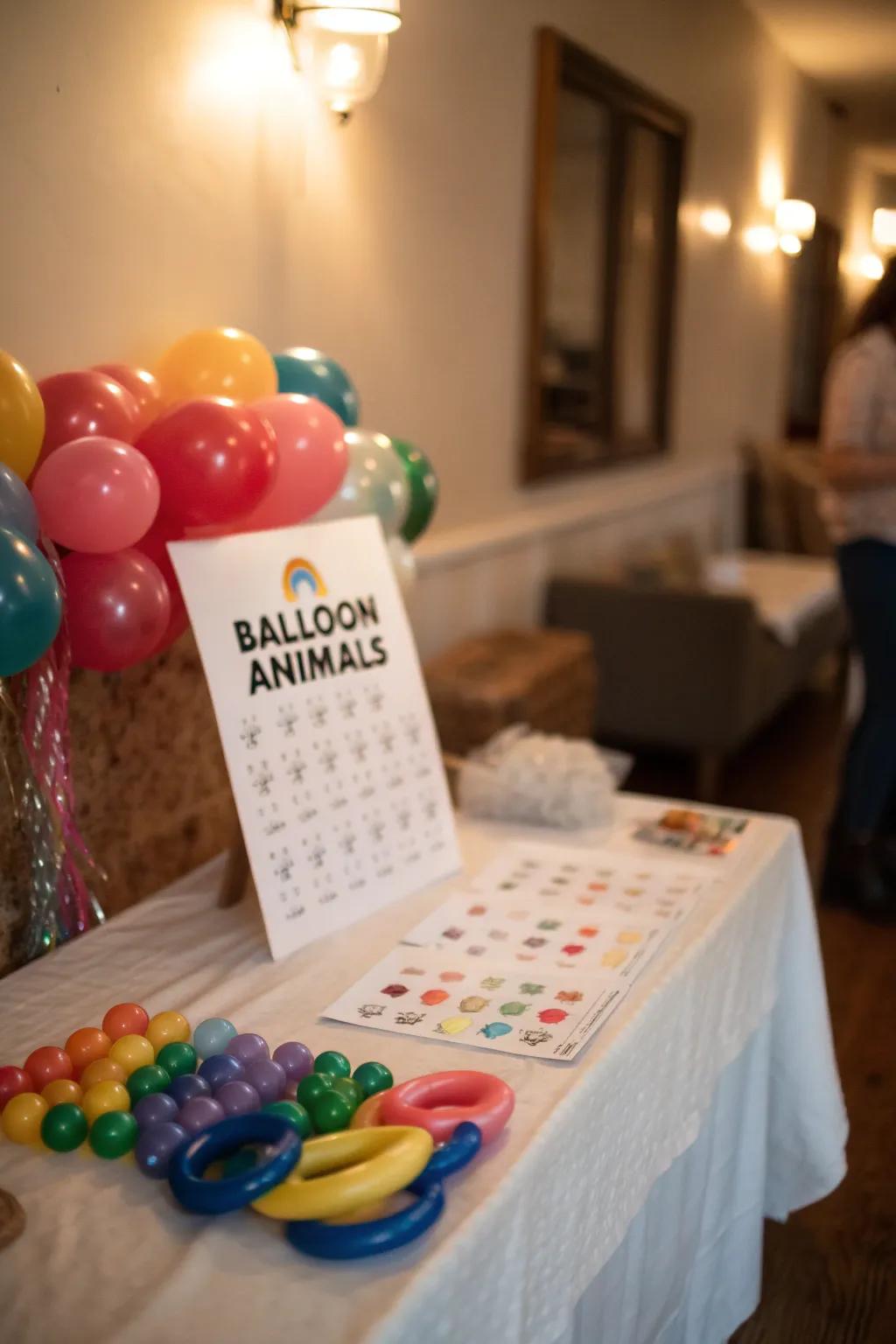 Twist up some excitement using a do-it-yourself air sculpture creation station.