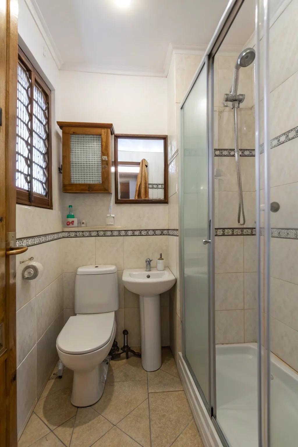 Partial walls craft practical zones while preserving spaciousness.