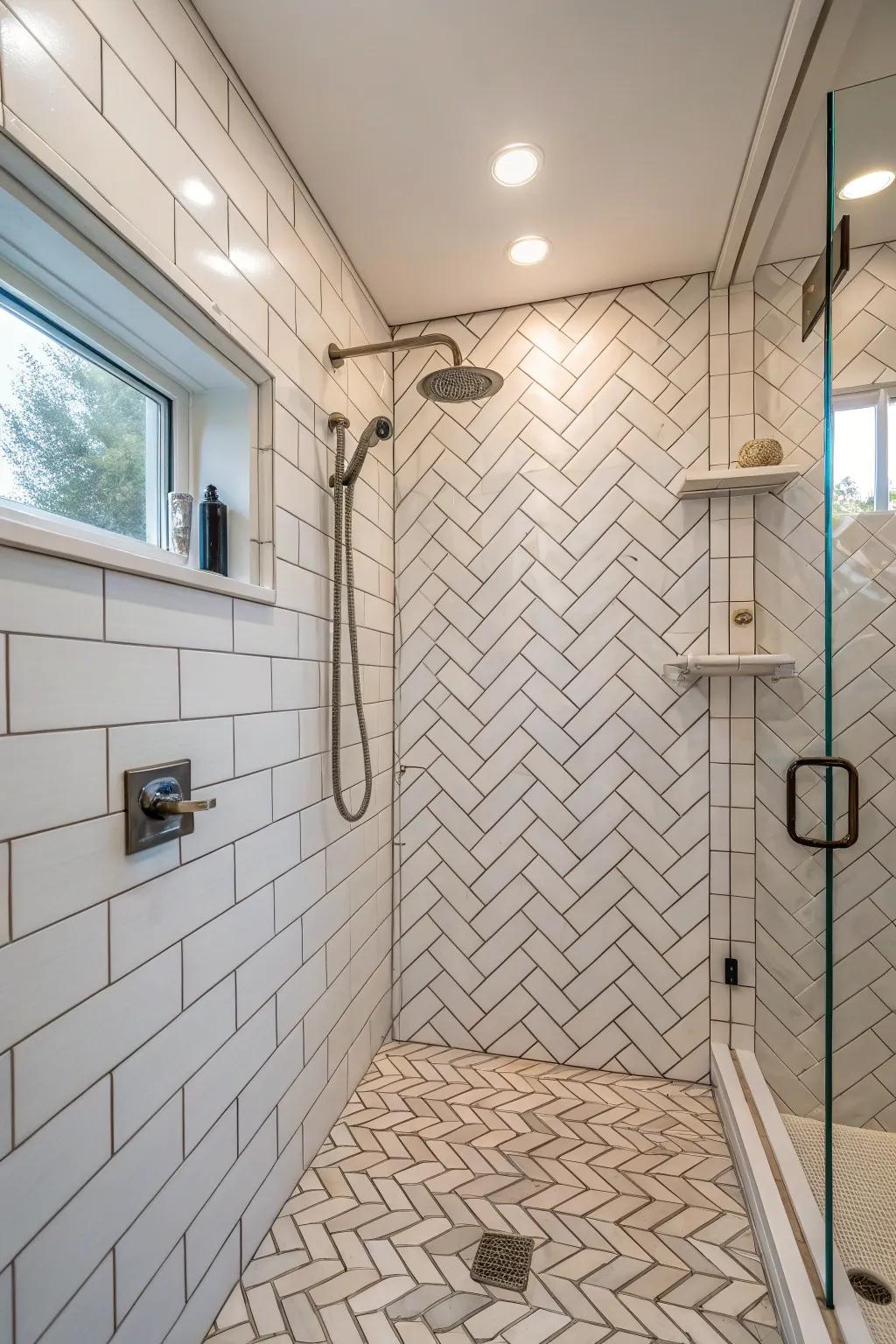 Diagonal arrangements evoke a sensation of motion and space.