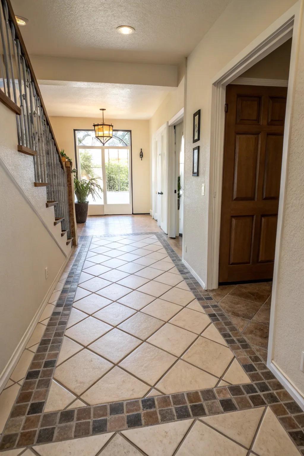 Dynamic Feel with Oblique Floor Covering Alignments