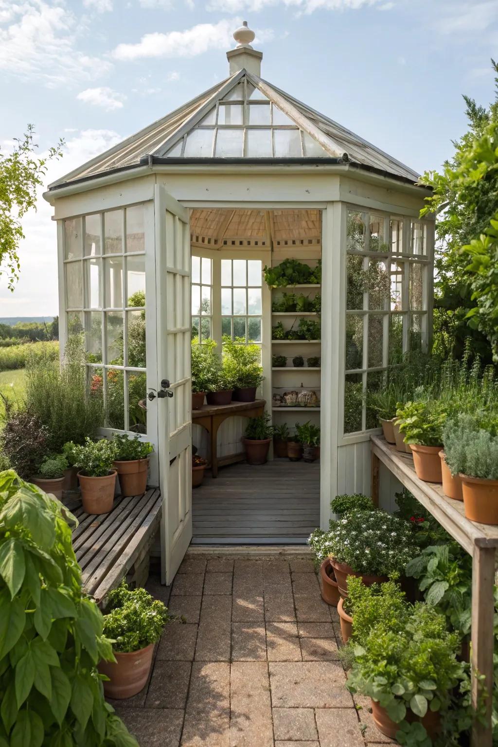 Nurture your green thumb in a pavilion greenhouse.
