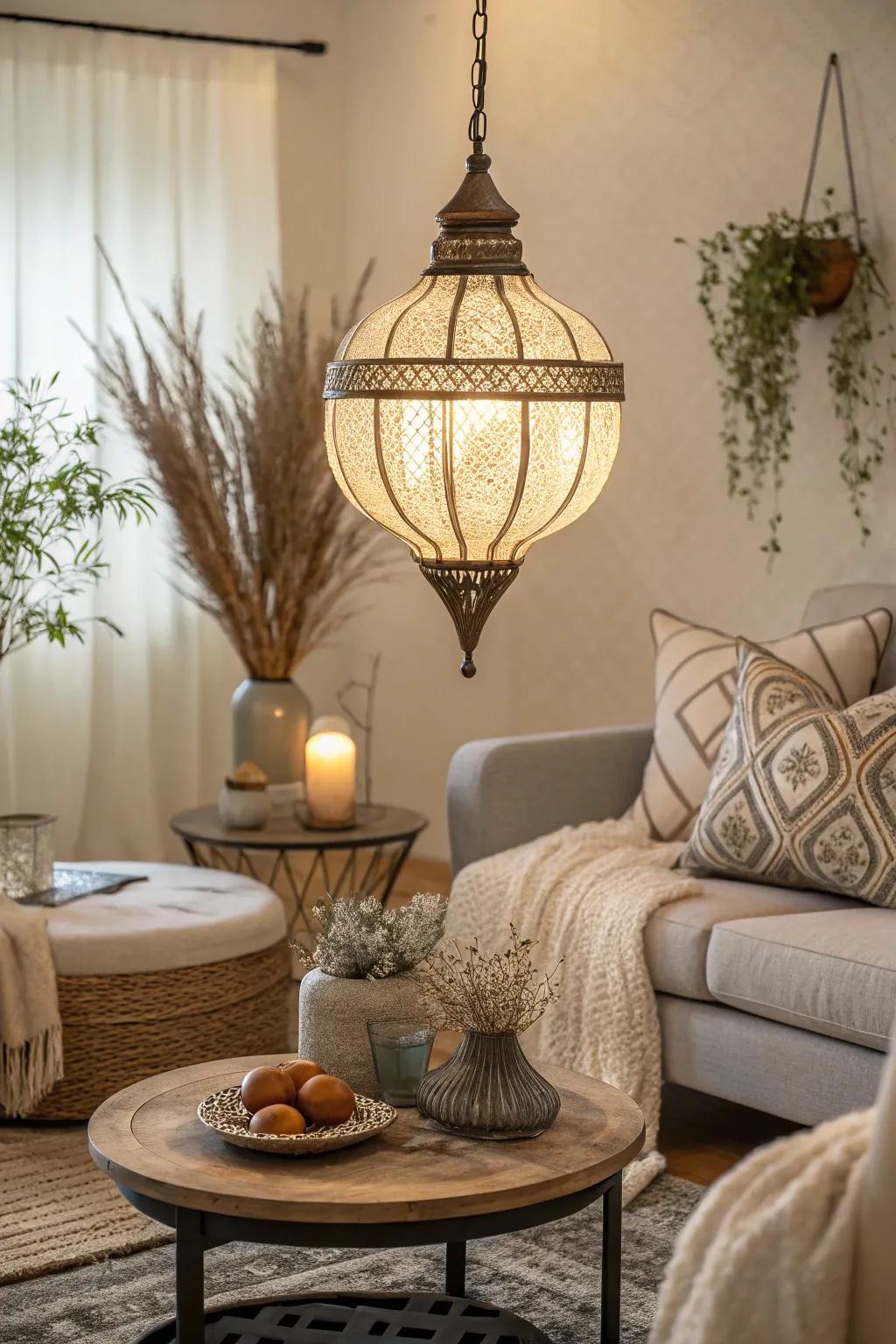 Impressive lamps add a bold touch of personality.