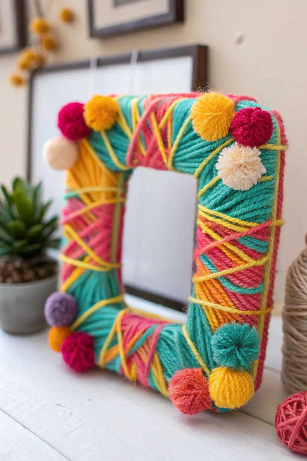 Whimsical wool square wreaths bring warmth and texture to your decor.