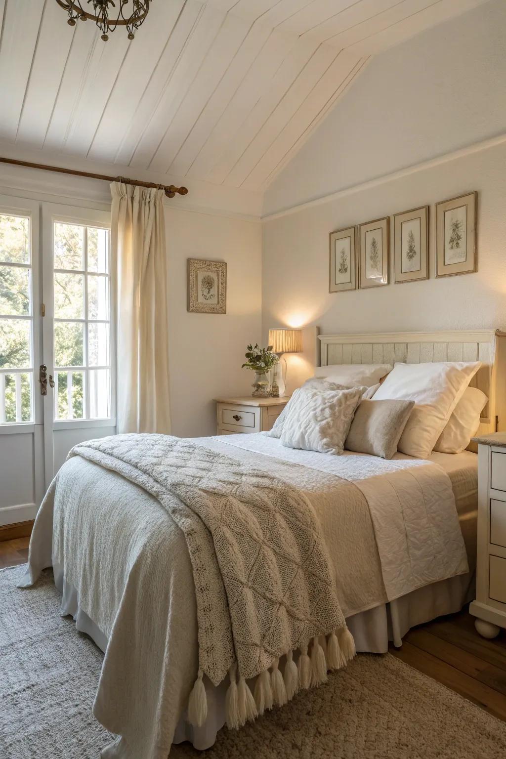 A peaceful sleeping quarters is vital for relaxation.