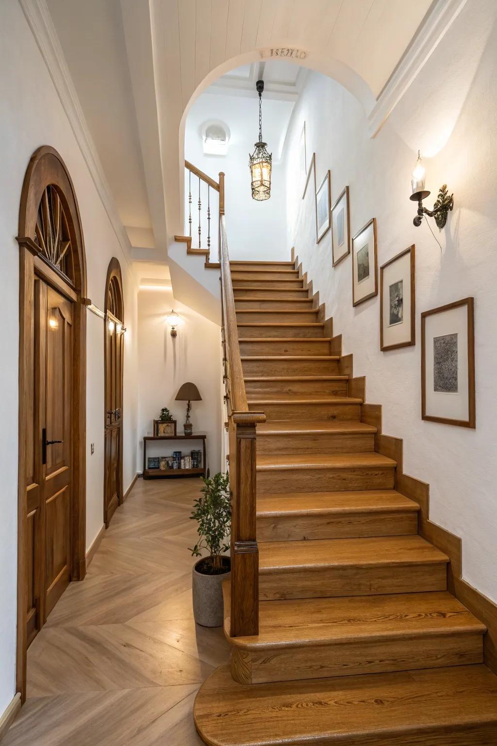 Natural wood touches create warmth and coziness.