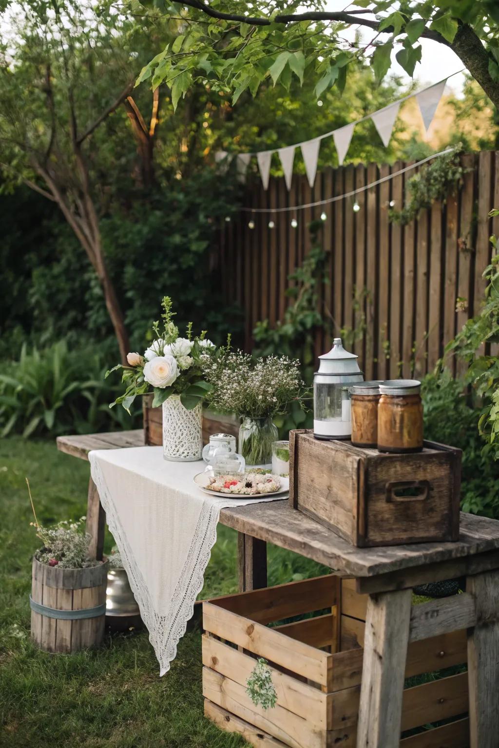 Vintage accents add charm and nostalgia to any barbecue setup.