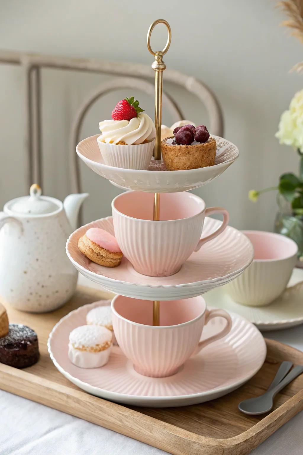 Elevate your afternoon tea with these charming teacup confection stands!