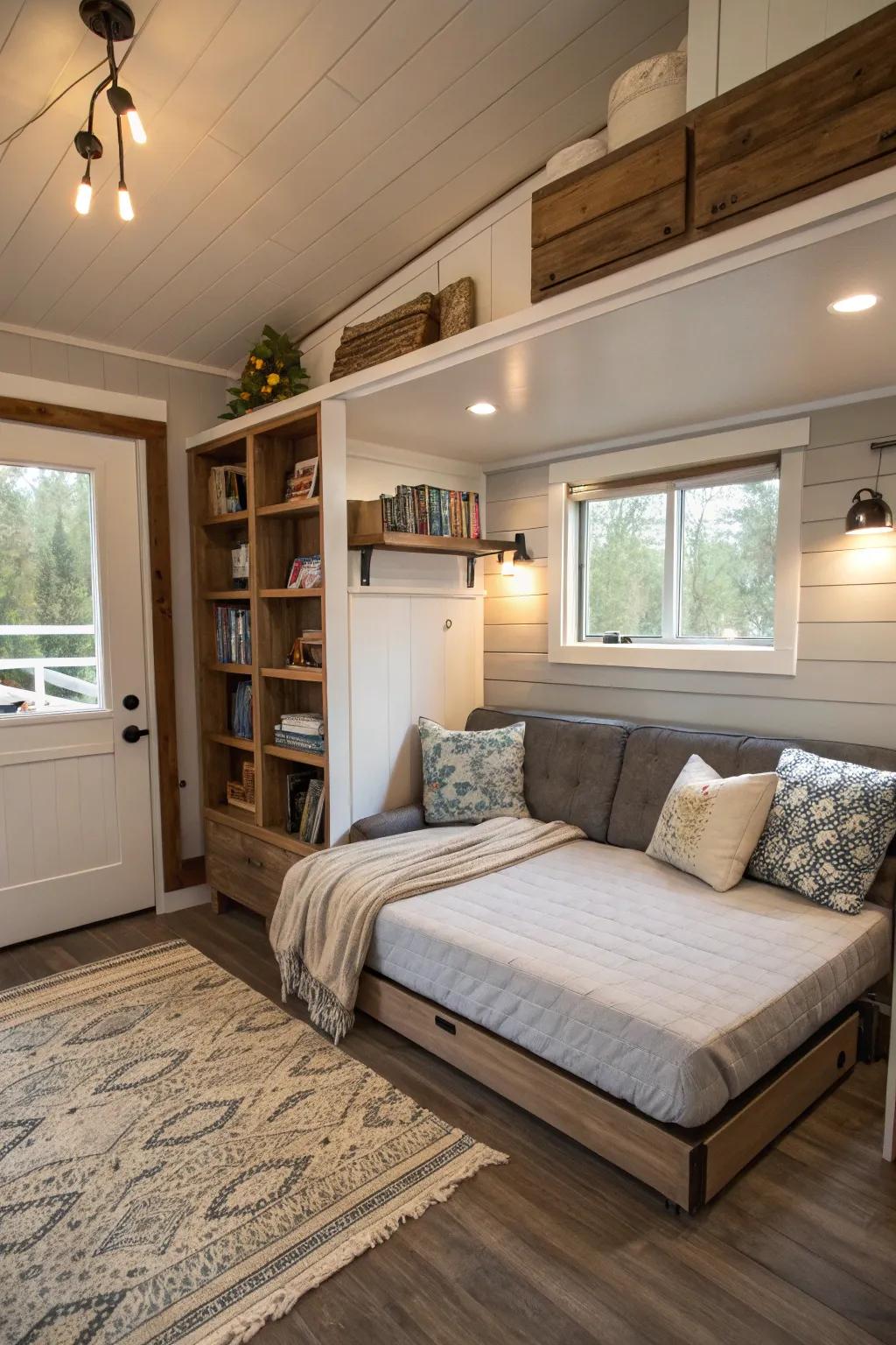 Versatile expanses with convertible designs.