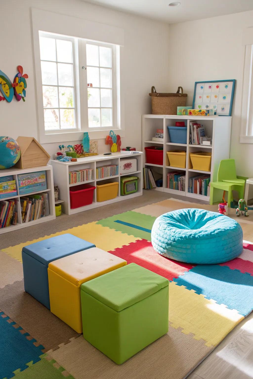Modular furniture adapts to a child's maturing needs and play predilections.