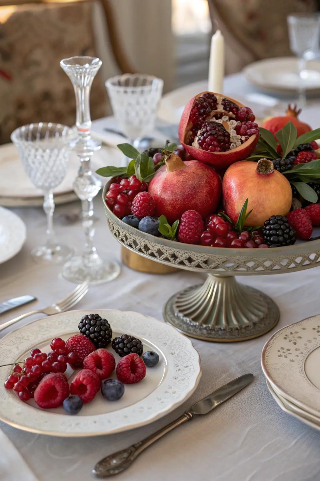 Fresh berries inject a vibrancy and freshness.