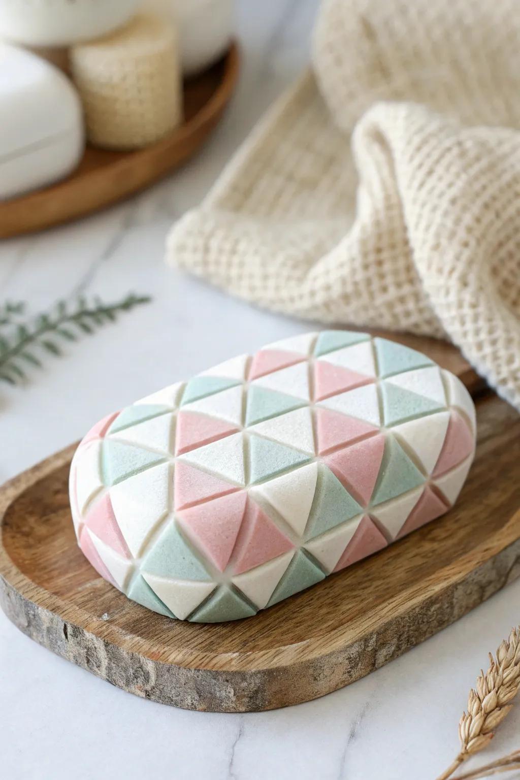 Amplify your Valentine's Day through geometric soap artistry &ndash; where modern blueprint converges with natural splendor.