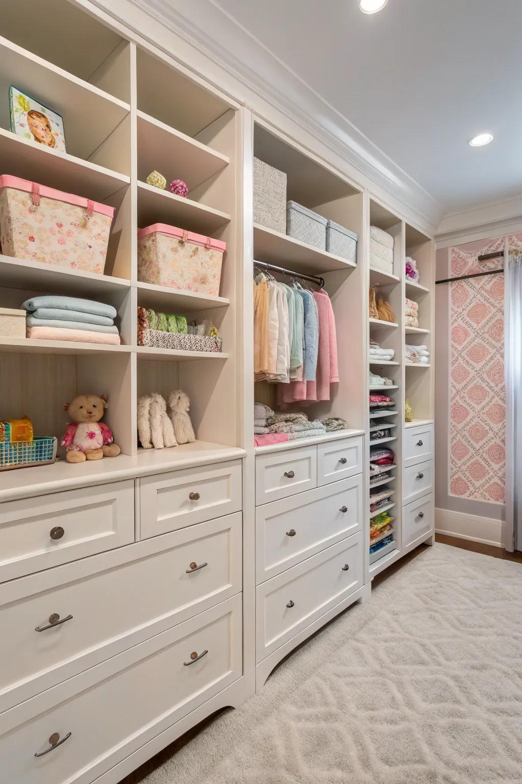 Custom built-in features effectively optimize space.