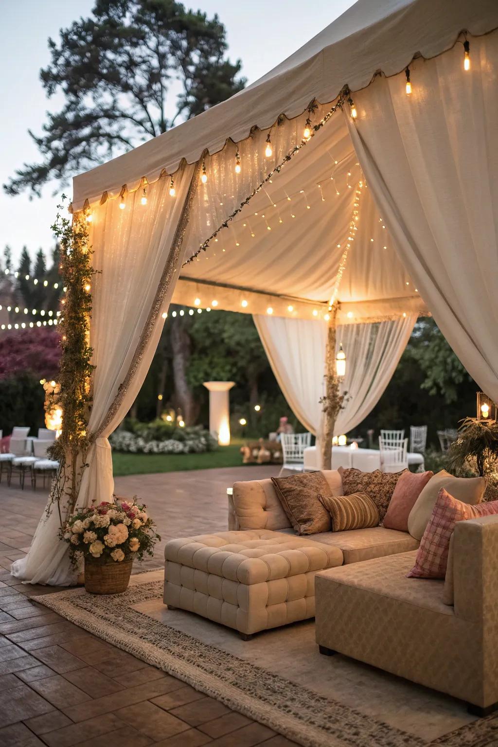 Snug lounge areas provide a relaxing space for guests.