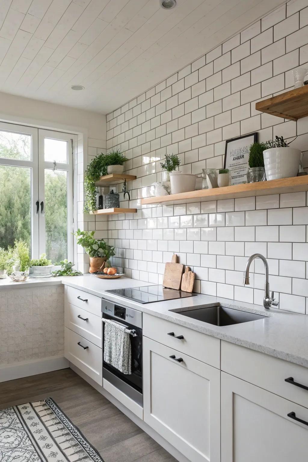 Broad-scale panels providing a continuous look.