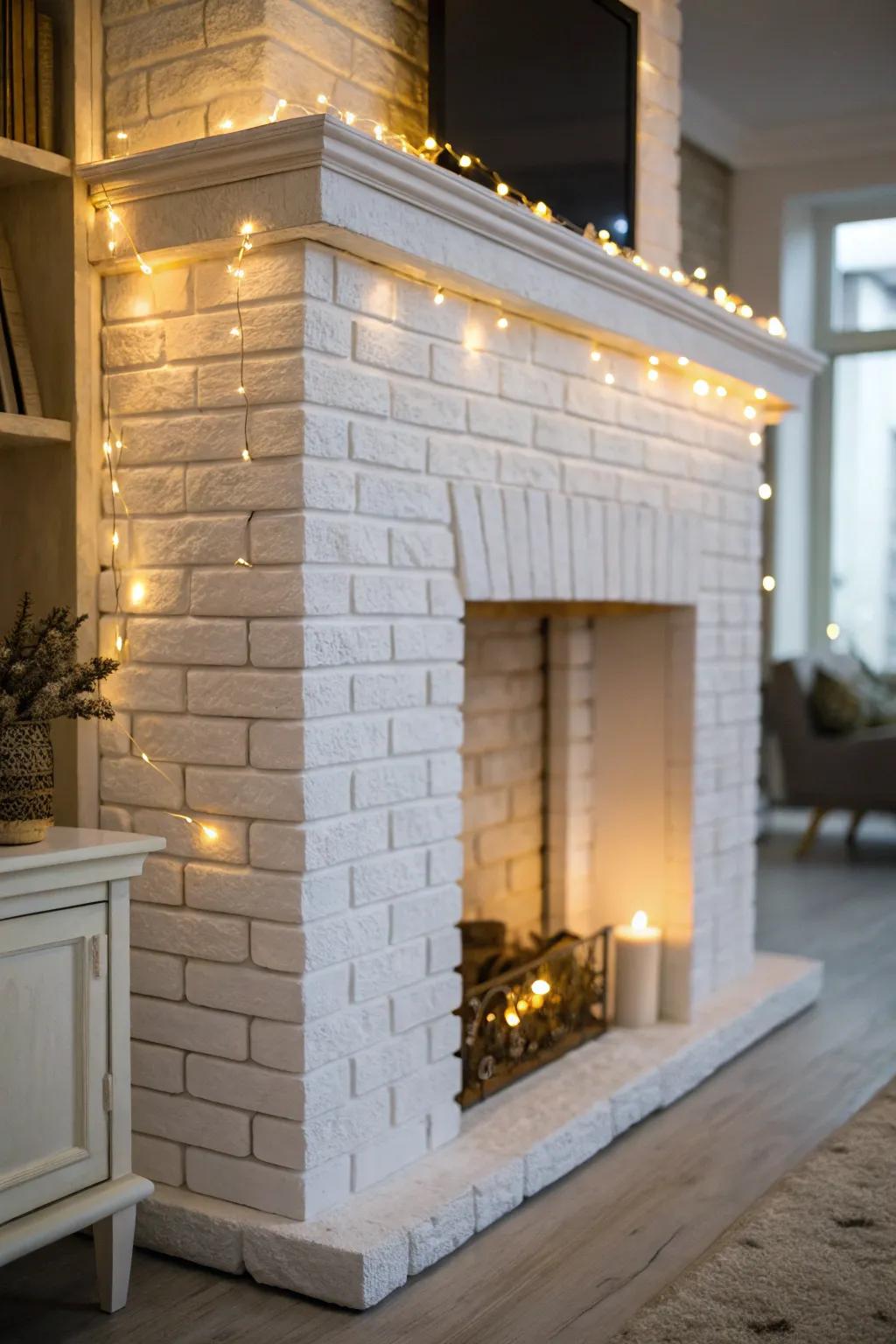 Built-in lighting adds warmth and highlights architectural features.