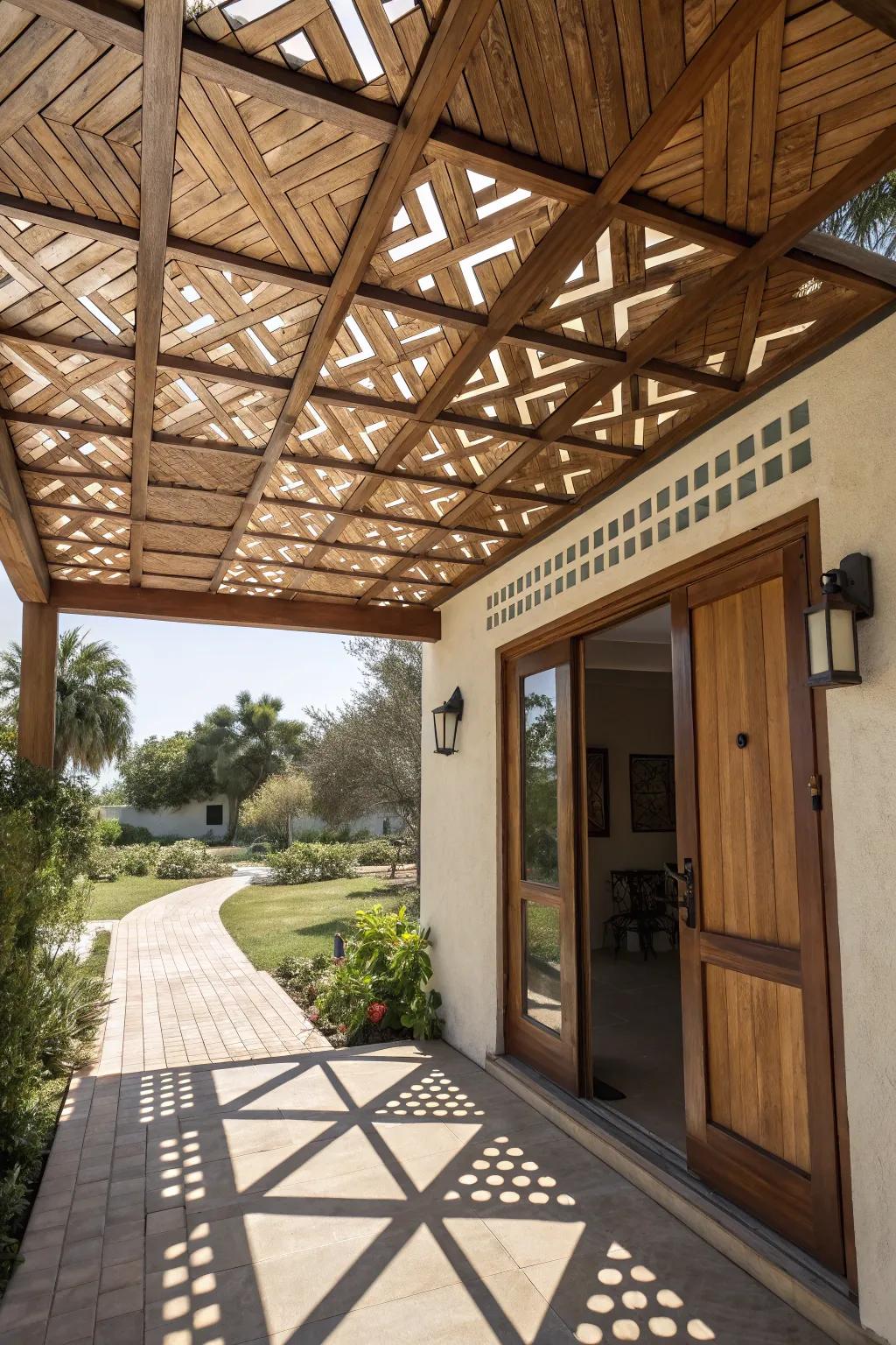 Geometric motifs inject an up-to-date accent.