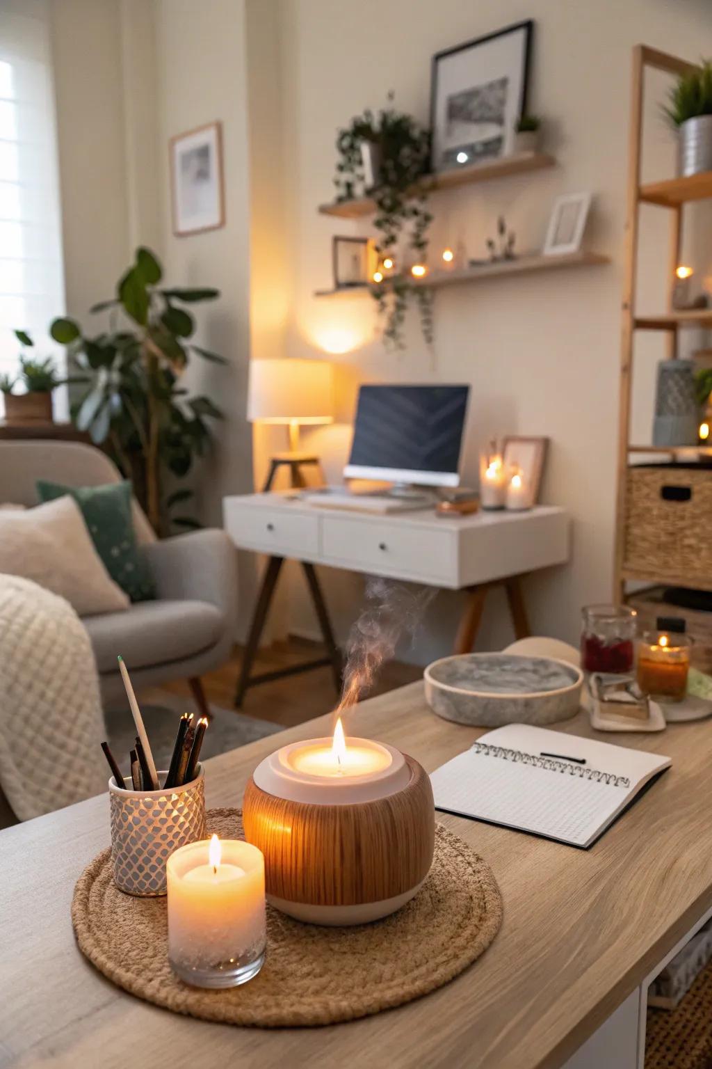 Pleasant smells to improve your workspace's mood.