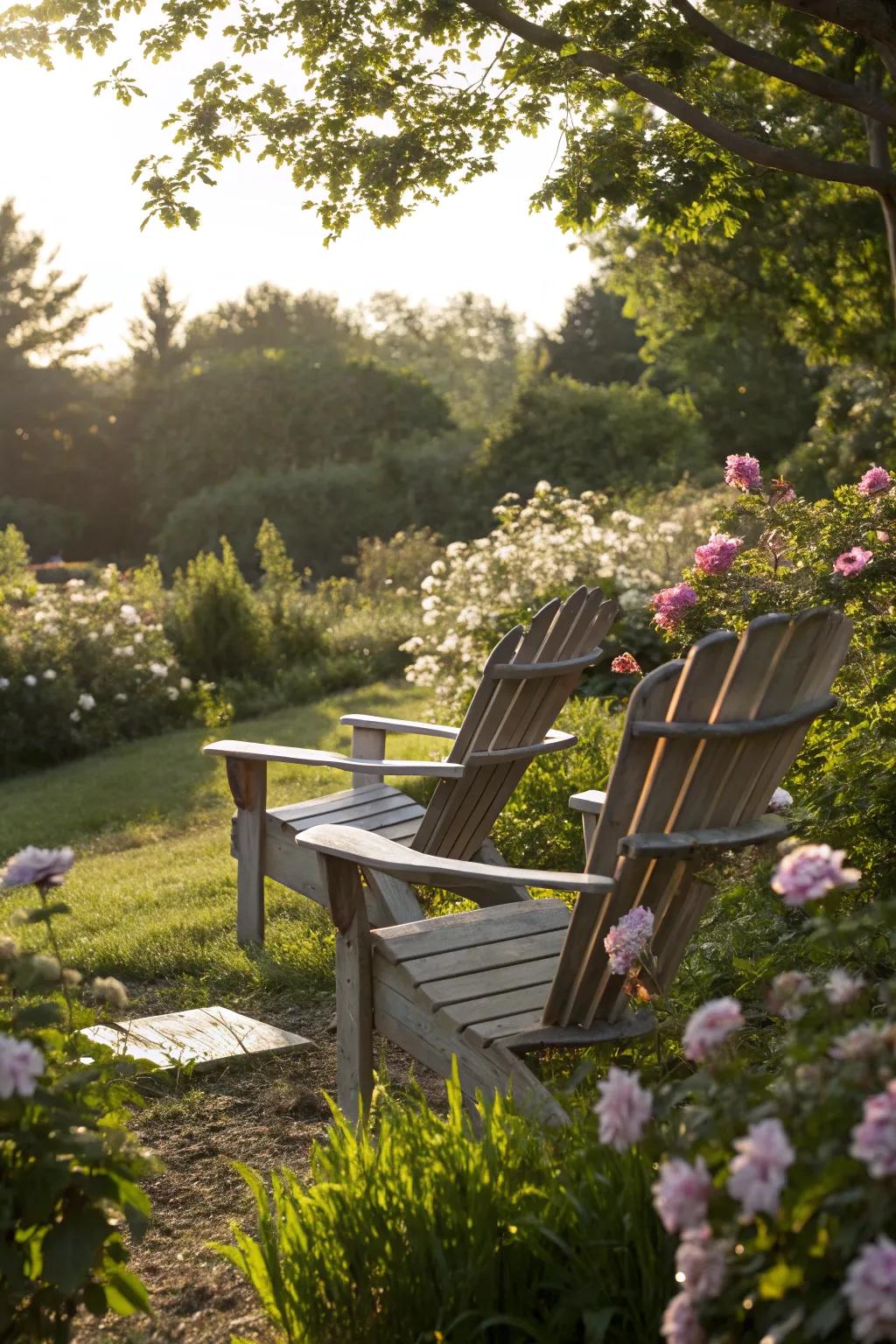 Refined metallic accents for luxury.