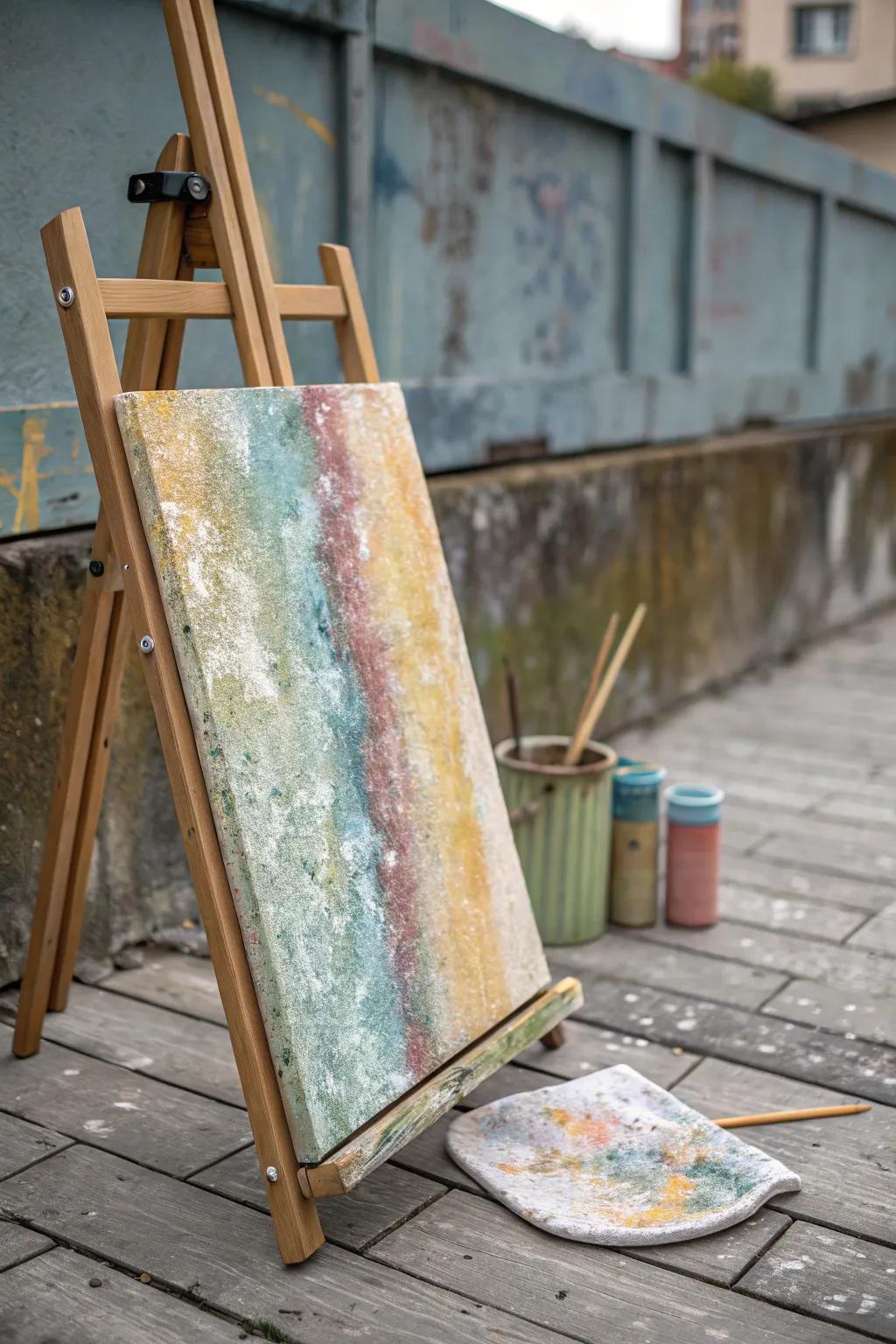 Exude character with a grungy, textured background.