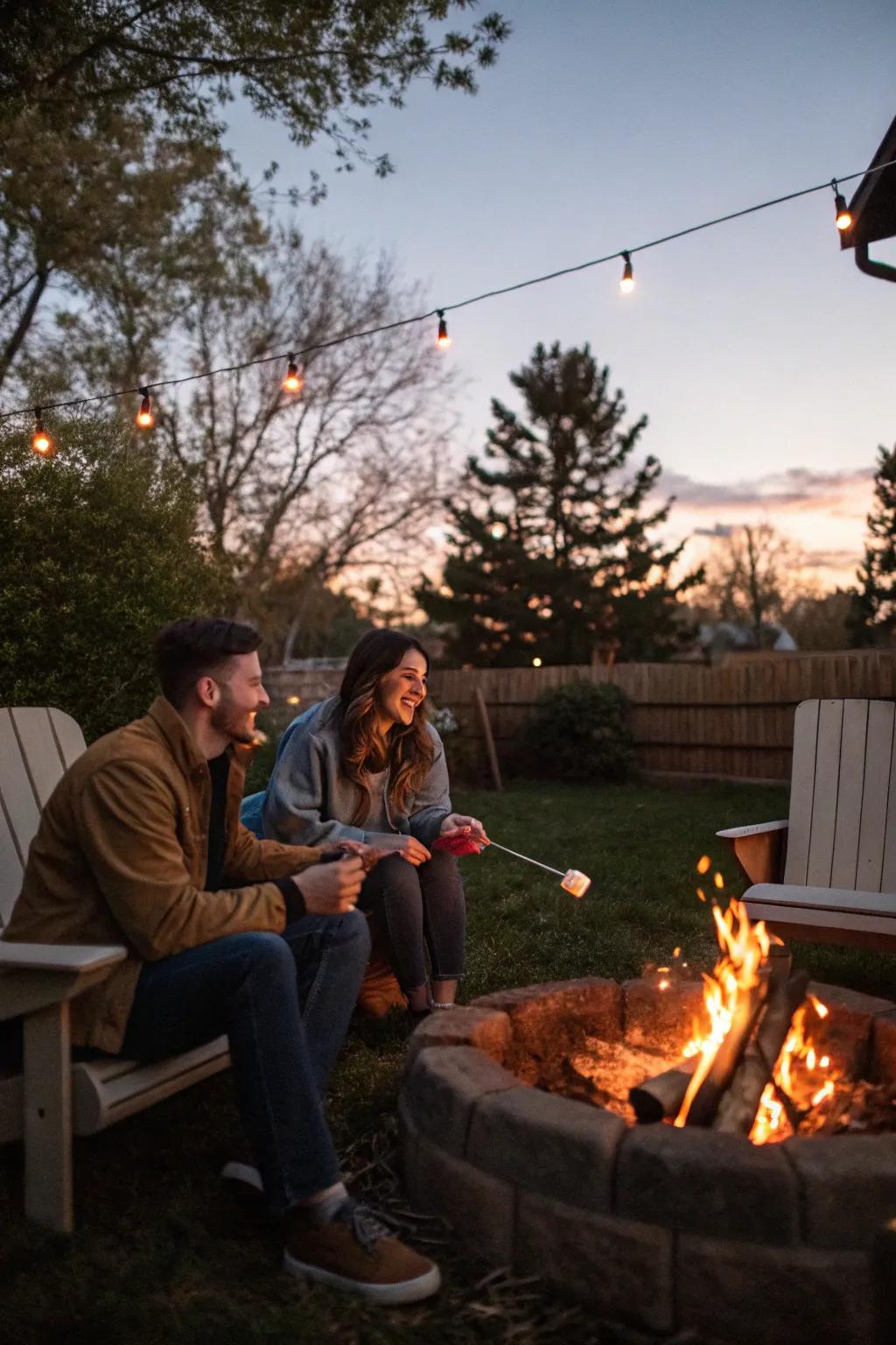Construct endearing moments around a relaxing bonfire beneath the stars.