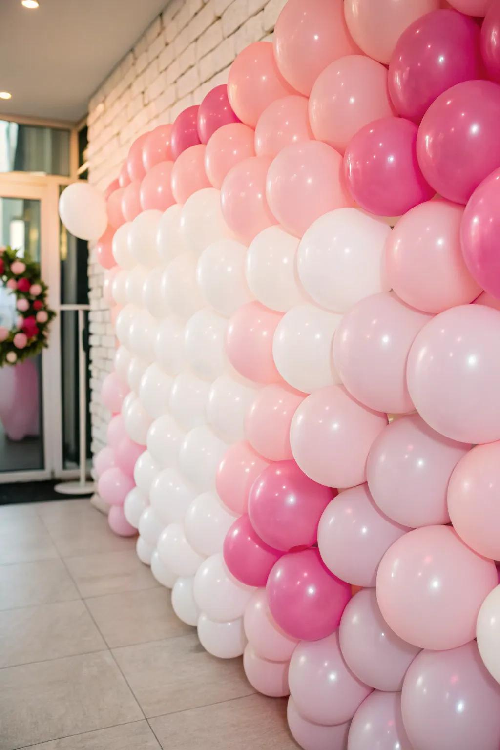 Gradient balloons offer a modern and stylish decor option.