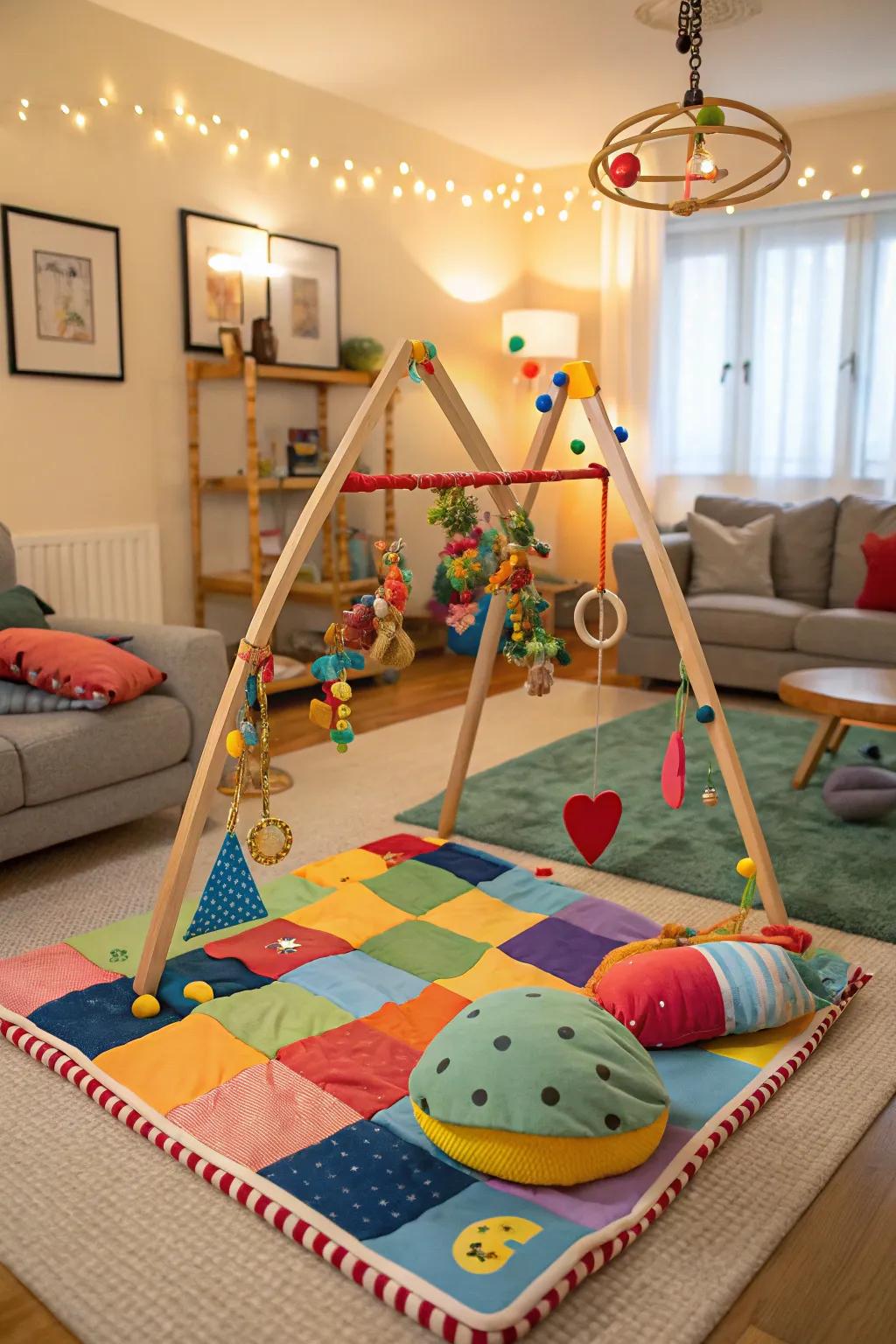 An activity space for stimulating your baby's senses.