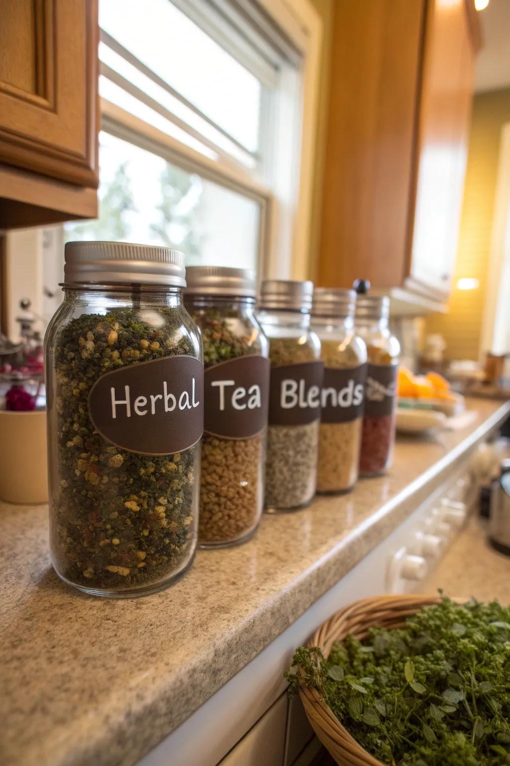 Herbal infusion combinations furnish a soothing and warm gift.