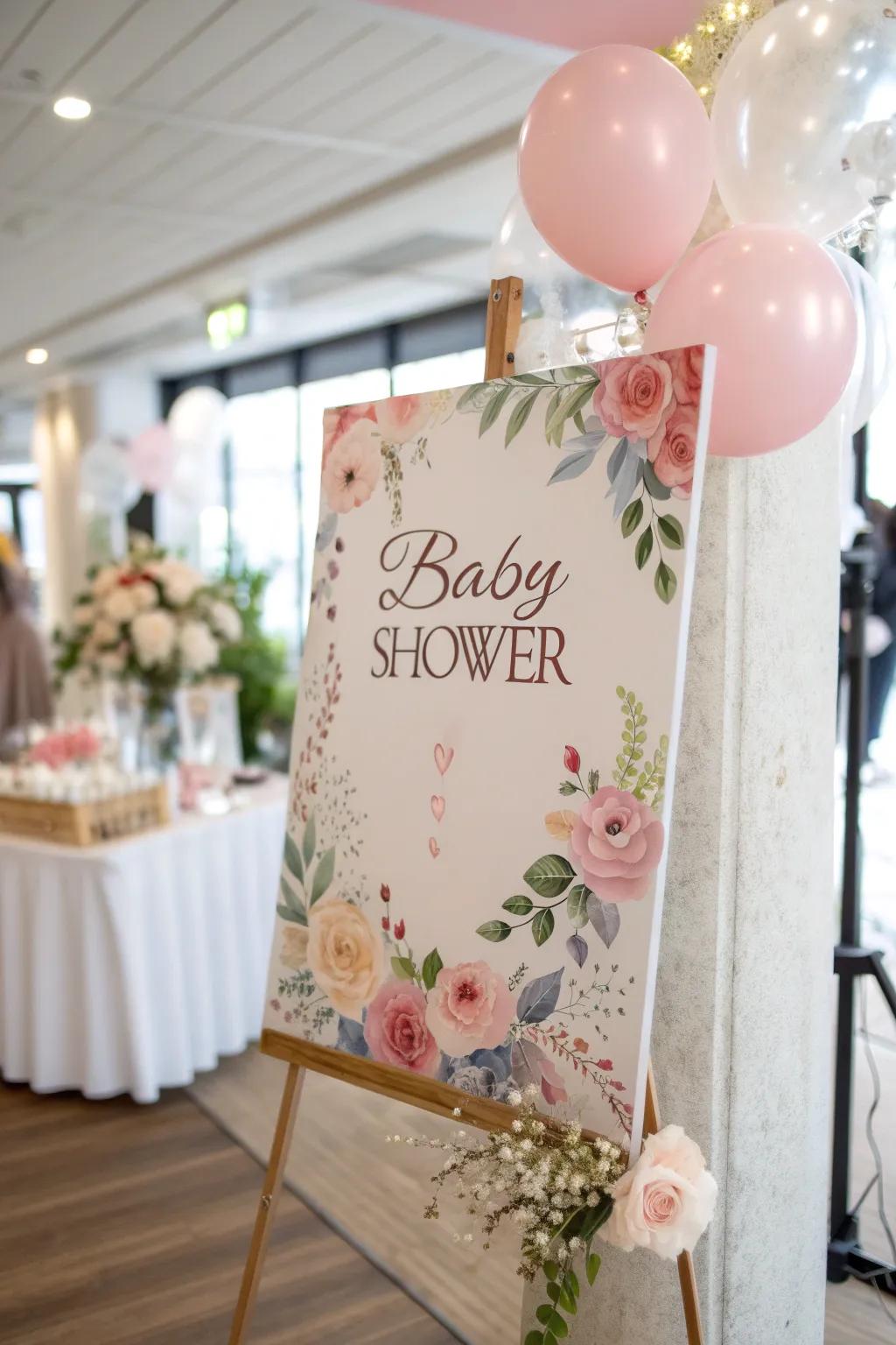Watercolor designs add an artistic and delicate touch to any sign.