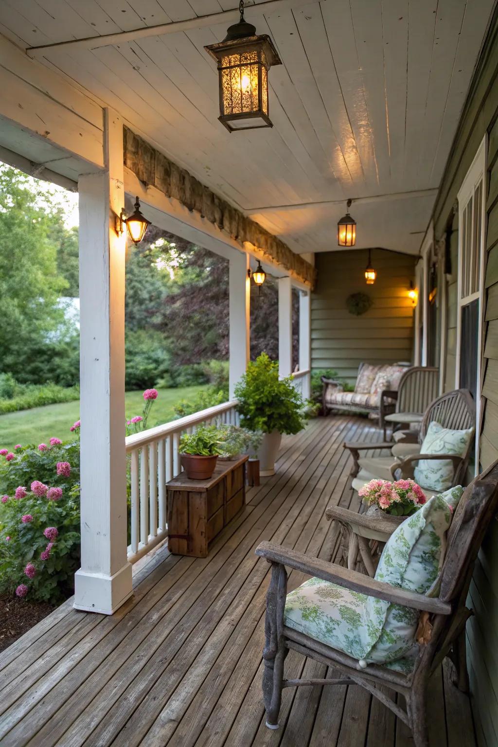 Opt for eco-friendly selections intended for a sustainable porch.