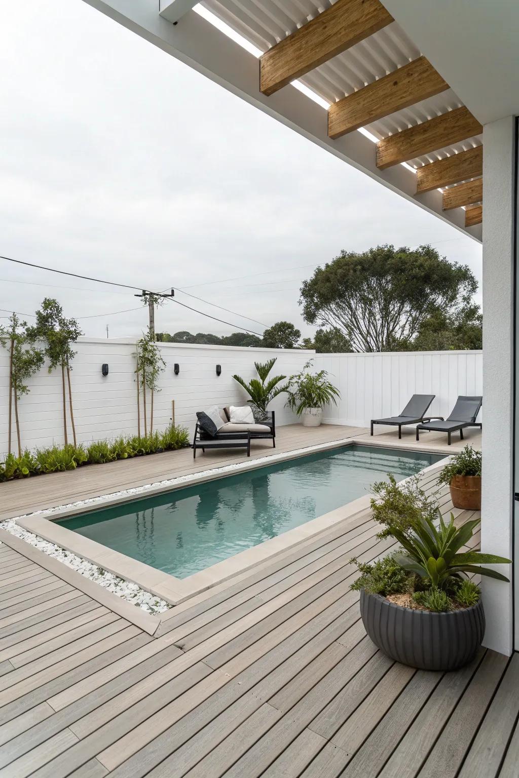 A minimalist design provides simplicity and peace.