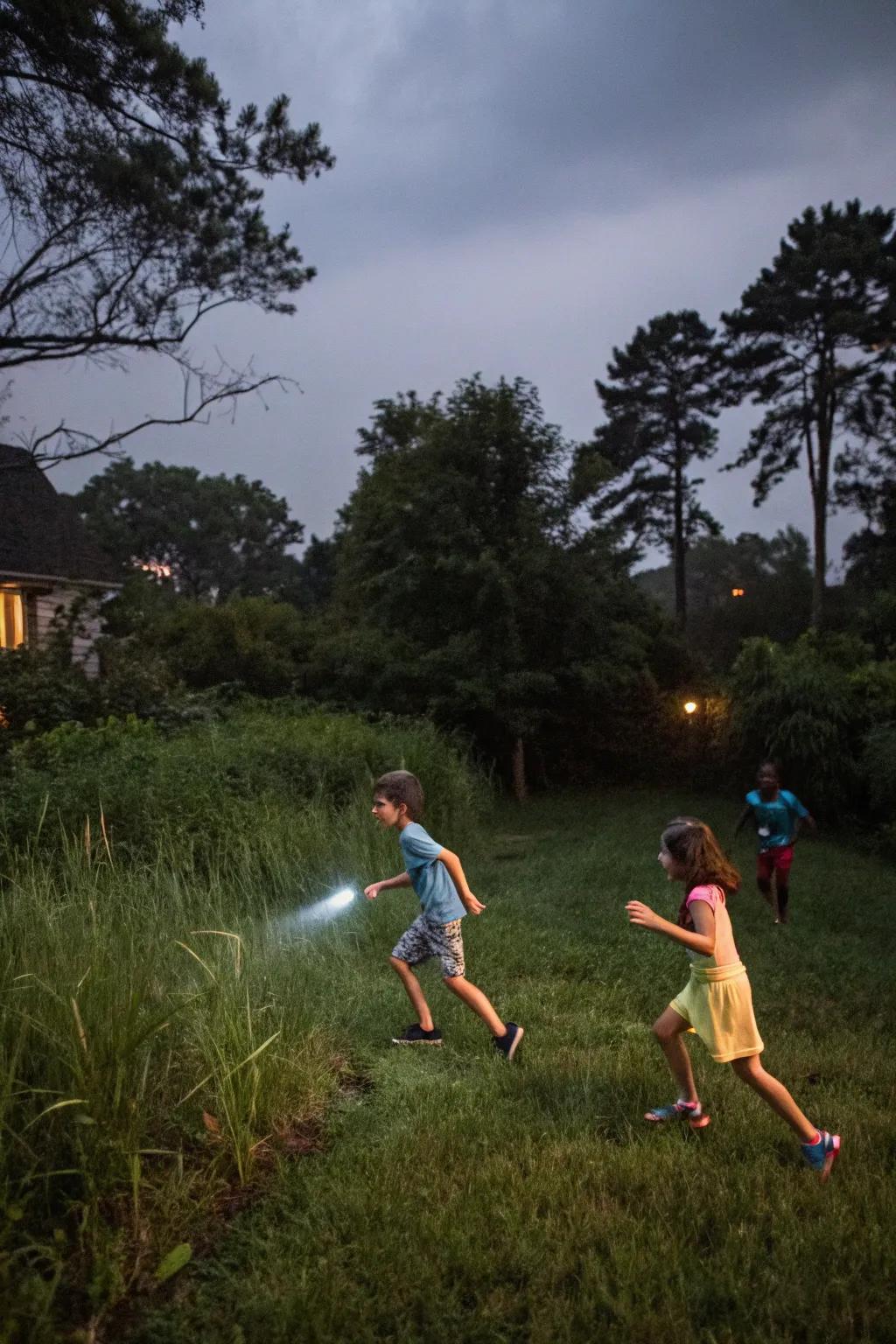 Flashlight tag adds playful excitement to the evening.