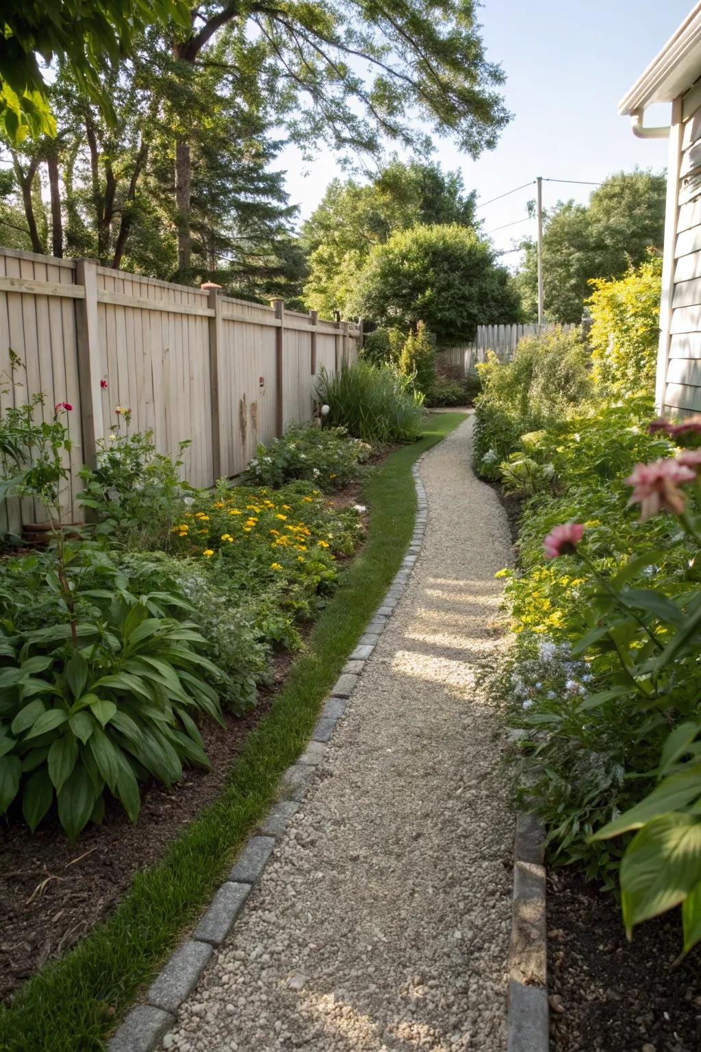 A water-permeable route permitting water to seep through effortlessly.