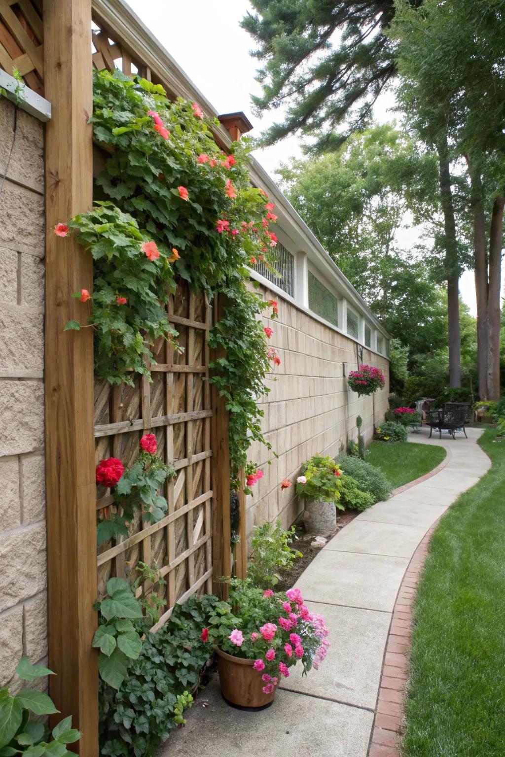Climbers sustain prolific upward flora.