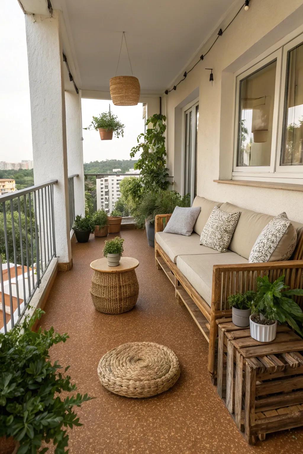 Tree bark surface offers a unique, eco-friendly option that feels warm and textured.