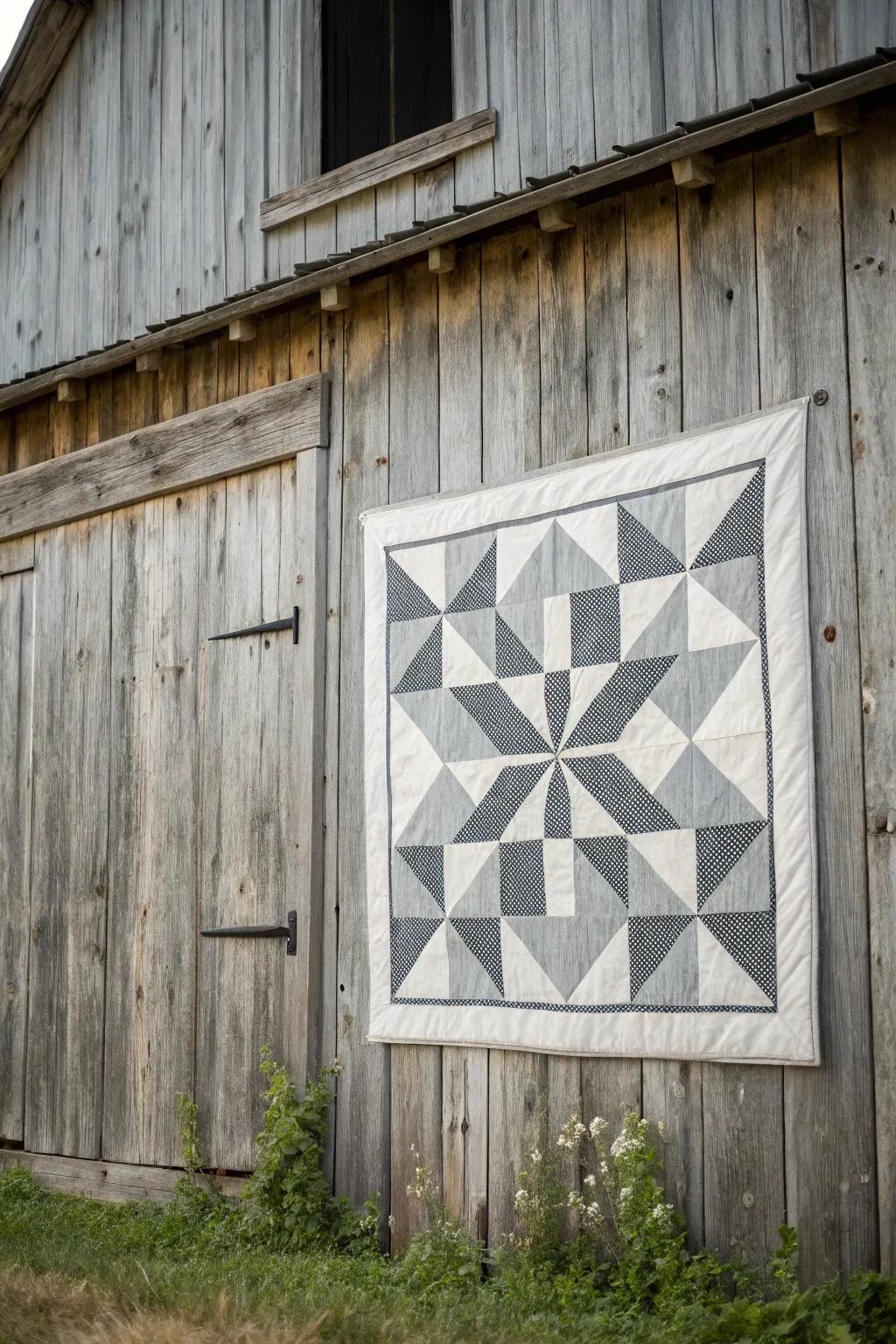 Sophisticated monochrome quilt pattern.