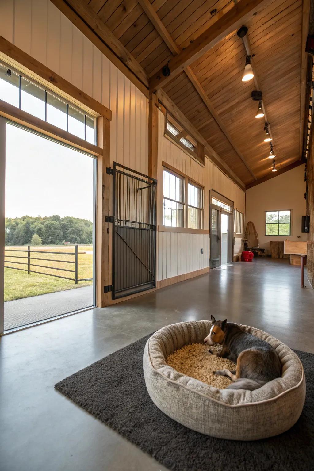 A thoughtful creature-accommodating space designed with both function and comfort in mind.