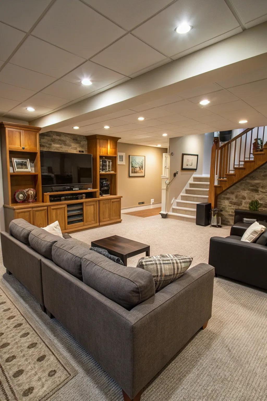 Flexible furniture allows for versatile living.