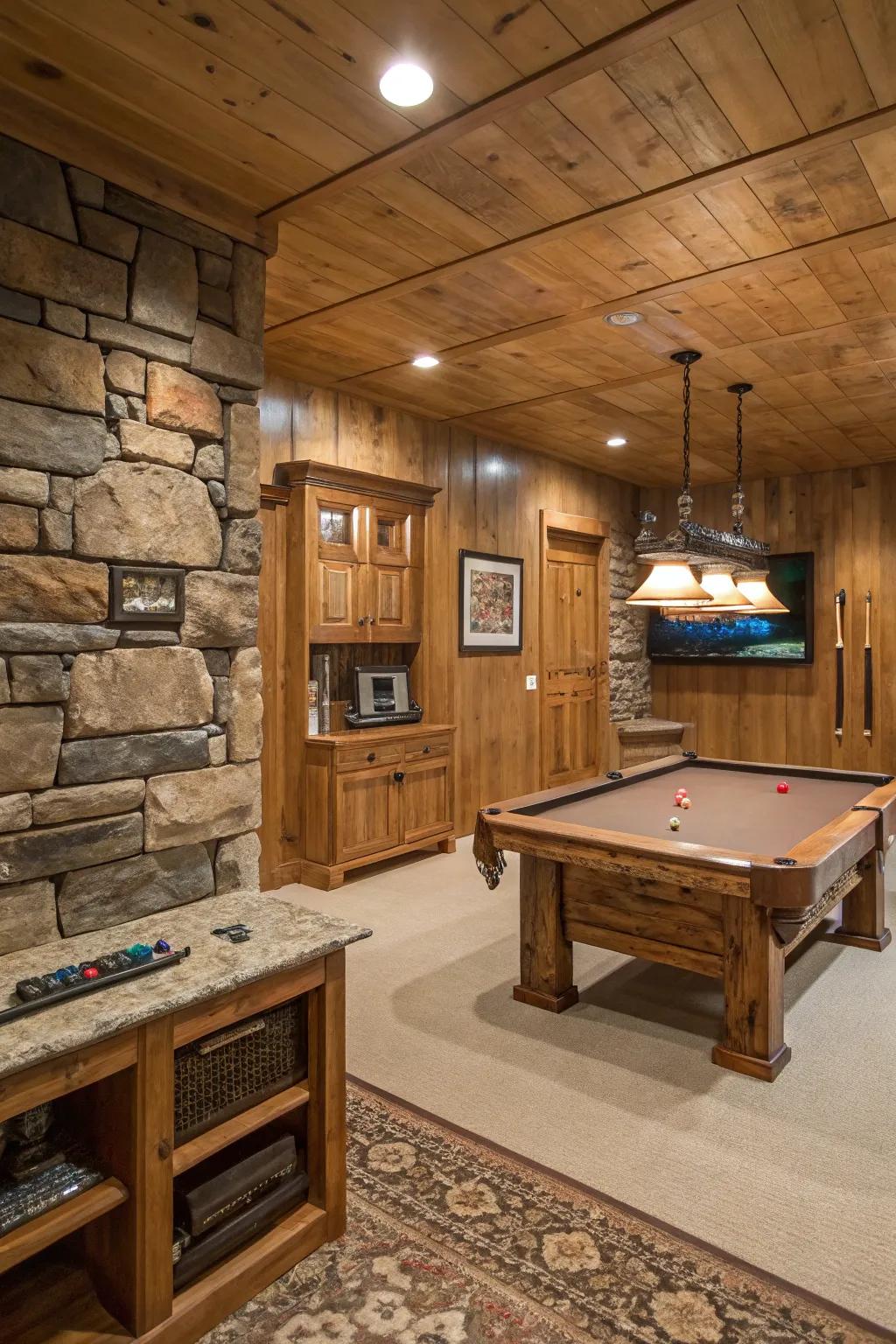 Rustic charm introduces comfort to your recreational area.