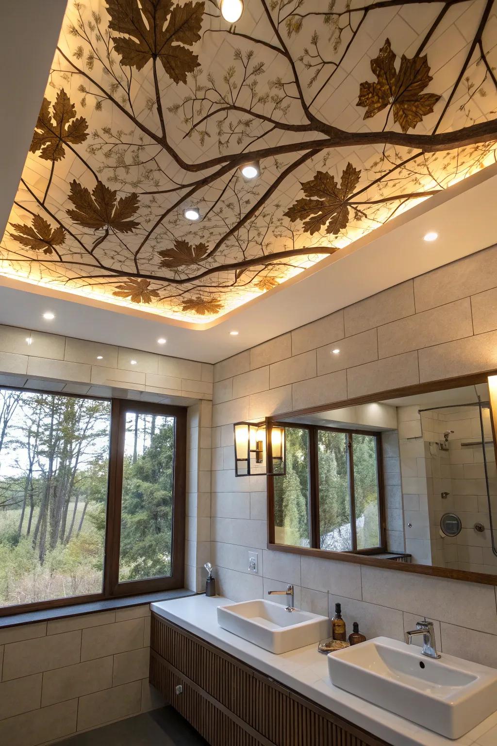 Nature-inspired lighting imparts tranquility with organic shapes.