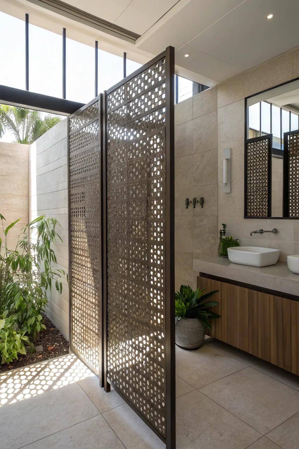 Perforated screens offer a creative balance of privacy and openness.